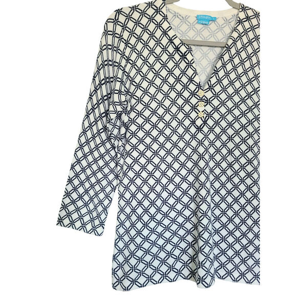 J.McLaughlin Lightweight Sweater Modal Cotton Top 1/4 Button Front Size S NWOT - Picture 3 of 6